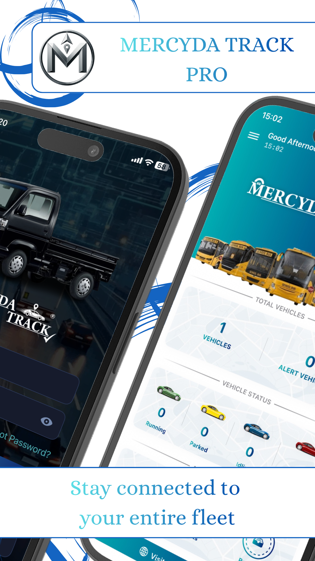 Mercyda Track on iOS – Dashboard